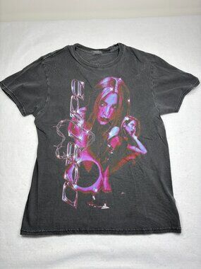 DUA LIPA Future Nostalgia Tour T-Shirt Barbed Wire Heart Charcoal Y2K Cybercore